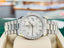 Rolex Day-Date 36 118239 Factory Silver Baguette Diamond Dial  Custom Diamond Bezel PreOwned - Diamonds East Intl.