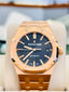 Audemars Piguet Royal Oak 37 Selfwinding Ladies Automatic Black Dial Rose Gold 15450OR.OO.D002CR.01  UNWORN Factory AP Rose Gold Band