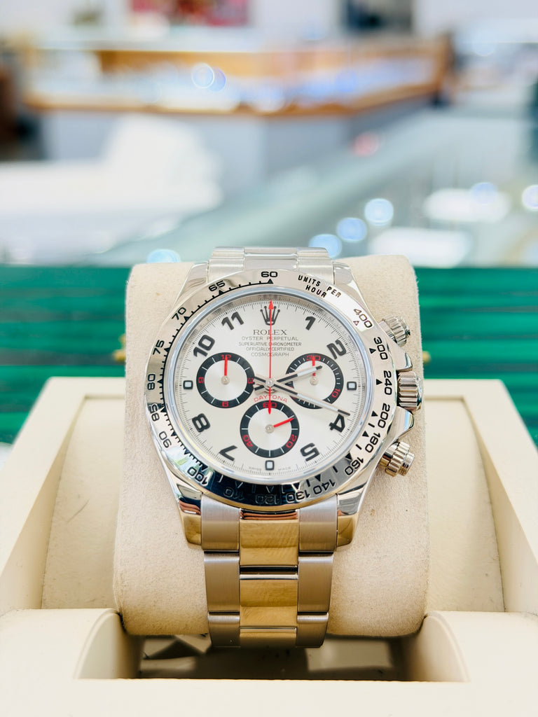 Rolex Daytona 40 116509 Silver Racing Arabic Dial PreOwned - Diamonds East Intl.