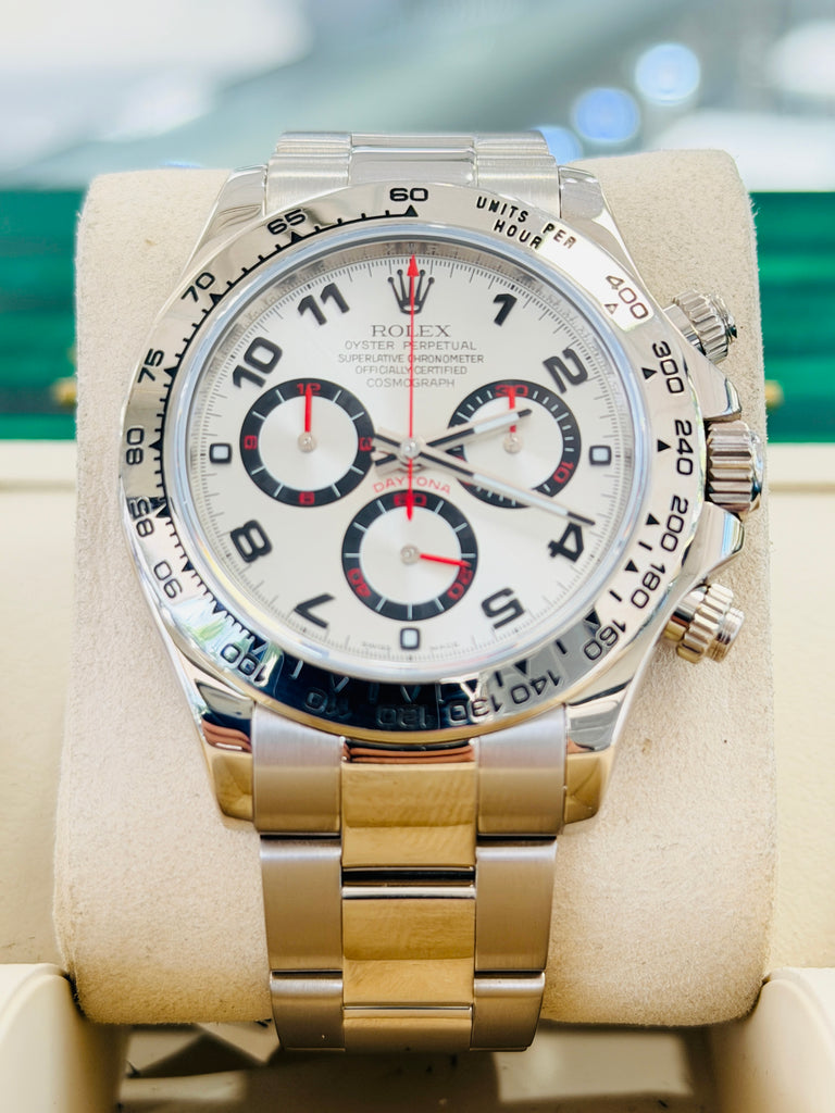 Rolex Daytona 40 116509 Silver Racing Arabic Dial PreOwned - Diamonds East Intl.