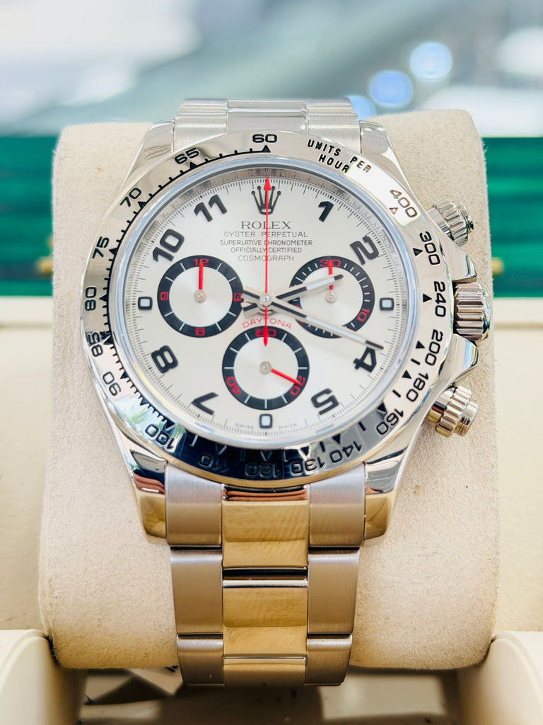 Rolex Daytona 40 116509 Silver Racing Arabic Dial PreOwned - Diamonds East Intl.