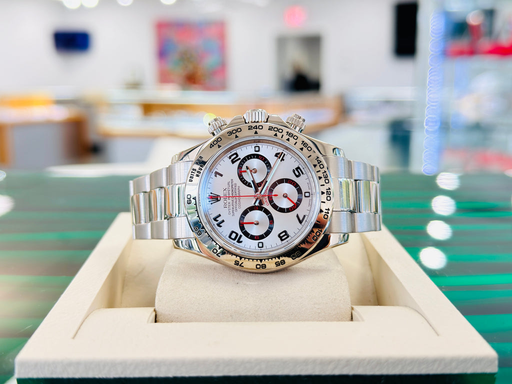 Rolex Daytona 40 116509 Silver Racing Arabic Dial PreOwned - Diamonds East Intl.