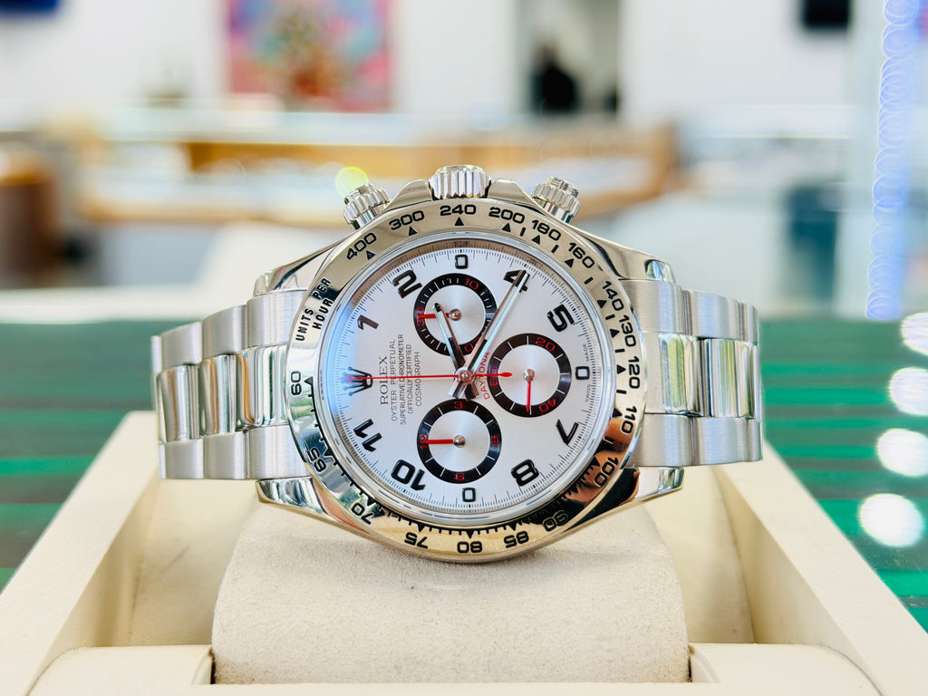Rolex Daytona 40 116509 Silver Racing Arabic Dial PreOwned - Diamonds East Intl.