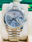 Rolex Day-Date 40 228239 White Gold Dark Rhodium Stripe Motif Dial Box and Papers UNWORN FULLY STICKRED!