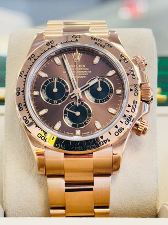 Rolex Cosmograph Daytona 40  116505 Chocolate Dial 18K Rose Gold   Box and Papers PreOwned