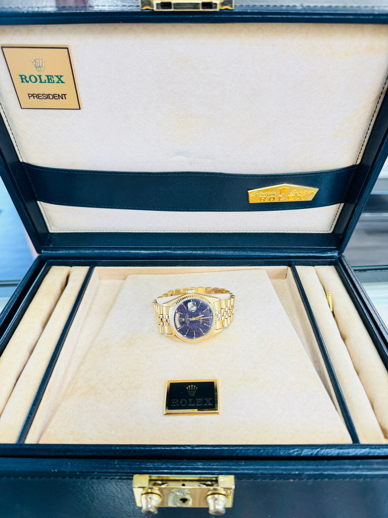 Rolex Day-Date 36 18038 Factory Blueish / Purple Jubilee Dial Rare