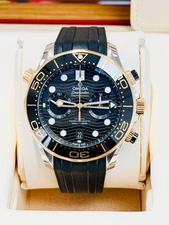 Omega Seamaster Diver 300 M 210.22.44.51.01.001 44 Black Dial Preowned Box and Papers - Diamonds East Intl.