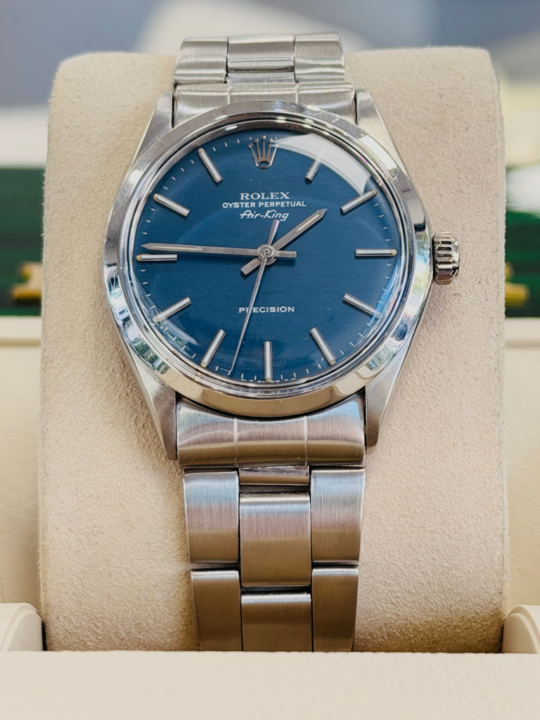 Rolex Air King  5500 Blue Dial Precision Watch