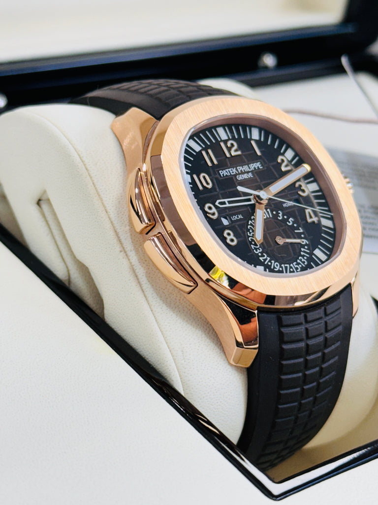 Patek Philippe Aquanaut 5164R Travel Time 18K Rose Gold Box and