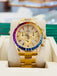 Rolex Daytona 116528 40 18k Yellow Gold Custom Rainbow Bezel Custom Pave Diamonds & Sapphires Dial  PreOwned - Diamonds East Intl.