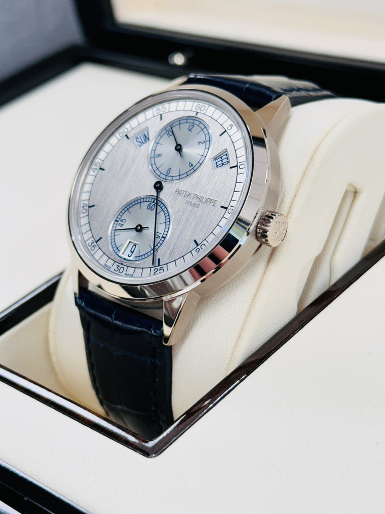 Patek Philippe Annual Calendar Complications Regulator 18K White Gold 5235G-001 MINT watch and Box Booklets