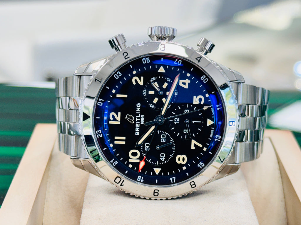 Breitling Super Avi B0445 Chronograph GMT 46 Tribute to Vought F4U Corsair Unworn Box and Papers