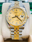 Rolex Datejust 36 116233 FACTORY Champagne Jubilee Diamond Dial 18K Yellow Bezel