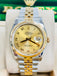 Rolex Datejust 36 116233 18K Yellow Gold / SS Champagne Roman Dial Fluted Bezel Jubilee MINT