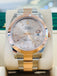 Rolex Datejust 41 126301  Custom Baguette Diamond Sundust Dial Everose & Steel Oyster Band Smooth Bezel PreOwned - Diamonds East Intl.