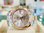 Rolex Datejust 41 126301  Custom Baguette Diamond Sundust Dial Everose & Steel Oyster Band Smooth Bezel PreOwned - Diamonds East Intl.