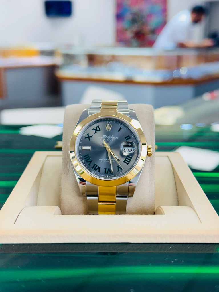 Rolex Datejust 41 Wimbledon 126303  TwoTone Steel and 18K Yellow Gold Box and Papers PreOwned - Diamonds East Intl.