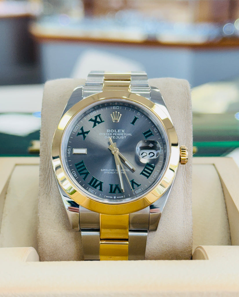 Rolex Datejust 41 Wimbledon 126303  TwoTone Steel and 18K Yellow Gold Box and Papers PreOwned - Diamonds East Intl.