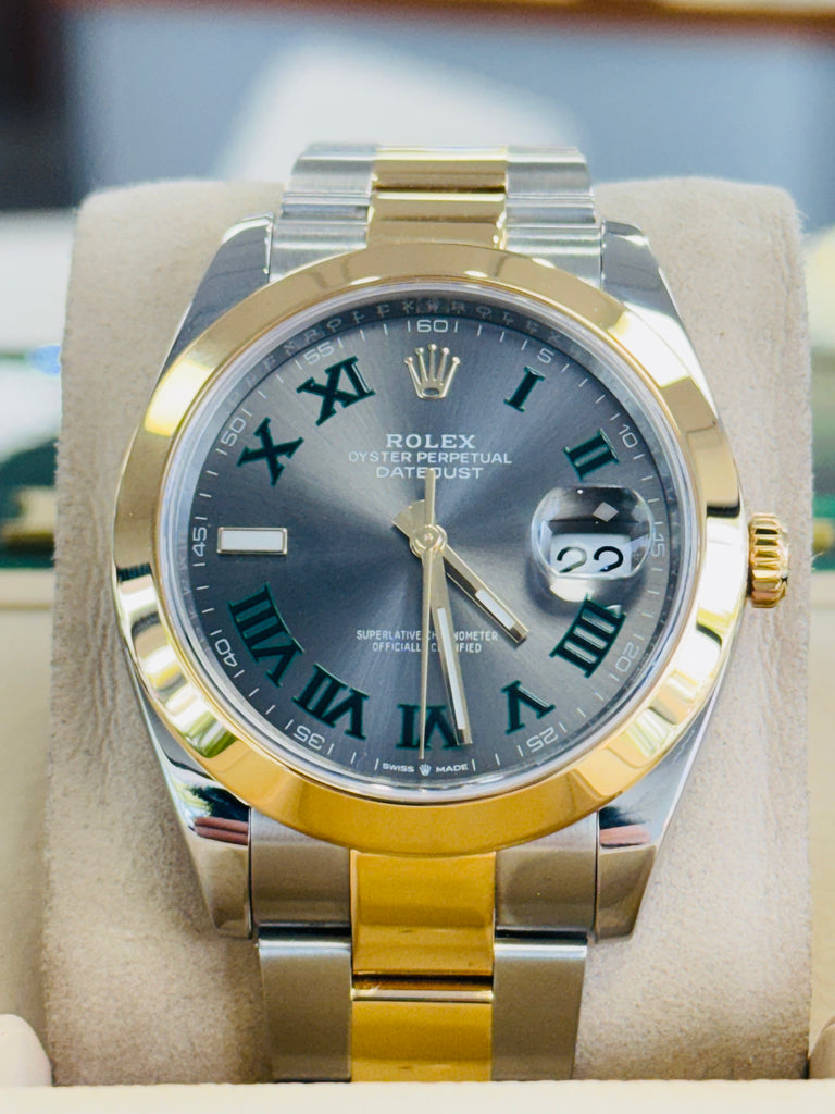 Rolex Datejust 41 Wimbledon 126303  TwoTone Steel and 18K Yellow Gold Box and Papers PreOwned - Diamonds East Intl.