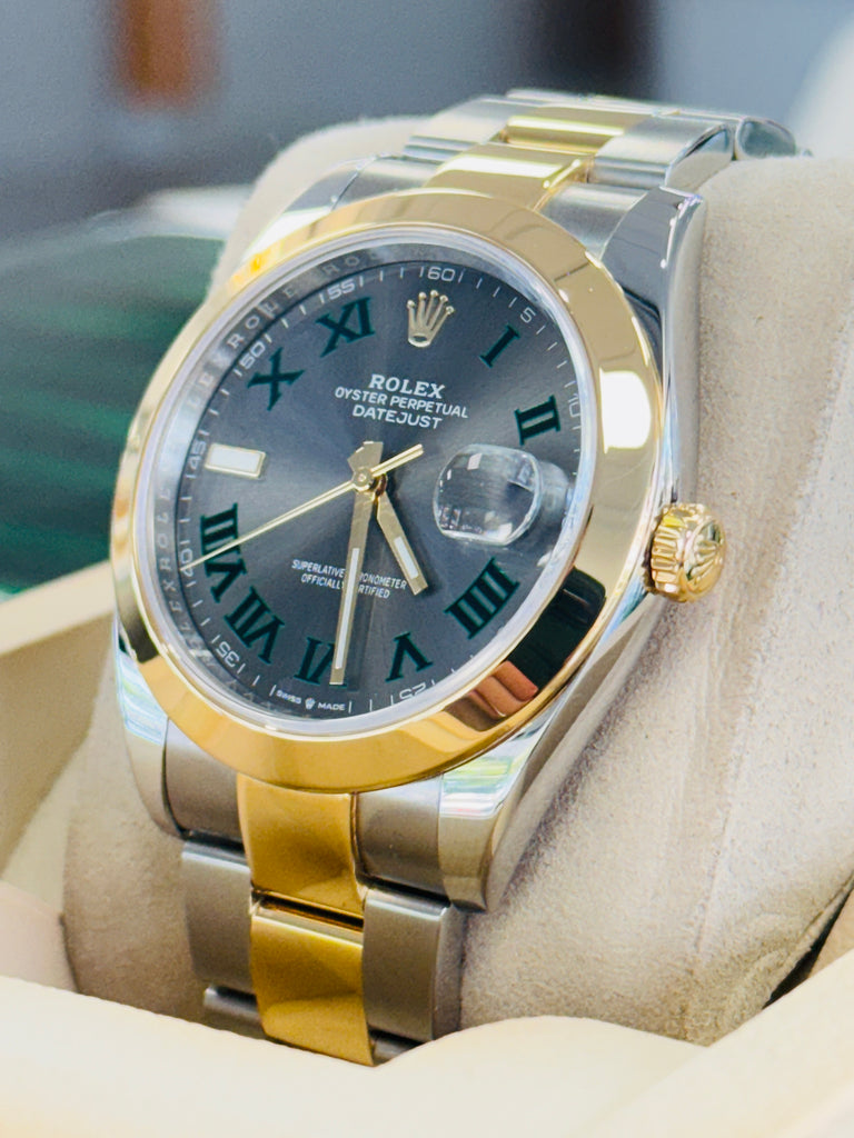 Rolex Datejust 41 Wimbledon 126303  TwoTone Steel and 18K Yellow Gold Box and Papers PreOwned - Diamonds East Intl.