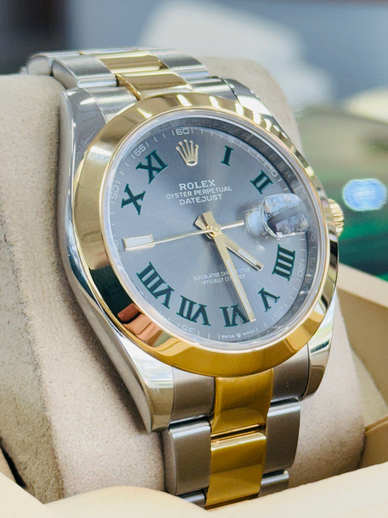 Rolex Datejust 41 Wimbledon 126303  TwoTone Steel and 18K Yellow Gold Box and Papers PreOwned - Diamonds East Intl.