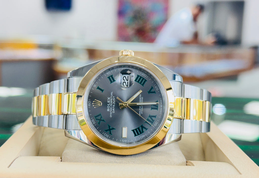 Rolex Datejust 41 Wimbledon 126303  TwoTone Steel and 18K Yellow Gold Box and Papers PreOwned - Diamonds East Intl.