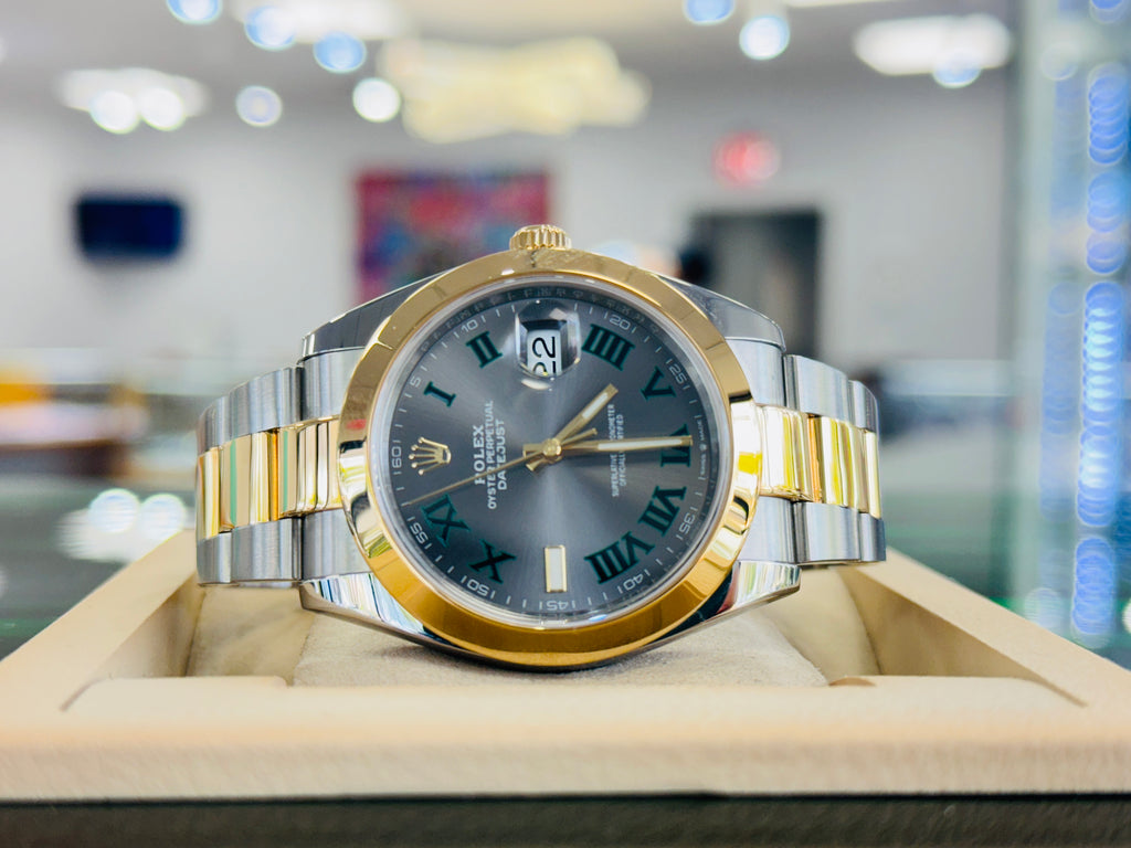 Rolex Datejust 41 Wimbledon 126303  TwoTone Steel and 18K Yellow Gold Box and Papers PreOwned - Diamonds East Intl.