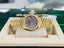 Rolex Lady-Datejust 69138 Women's President 26mm Yellow Gold Factory Diamond Bezel Custom Tahitian Diamond Mother Of Pearl Dial MINT