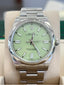 Rolex Oyster Perpetual 124300 41 Custom pistachio Green Dial Box And Papers MINT