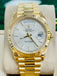 Rolex Day-Date 40 Yellow Gold Silver Motif Dial  228238  PreOwned - Diamonds East Intl.