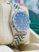 Rolex Datejust 16234 Factory LAPIS Jubilee Bracelet with Silver Bezel - Diamonds East Intl.