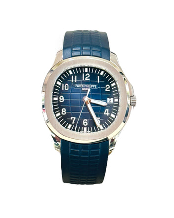 Patek Philippe 5168G-001 Aquanaut 42 White Gold Blue Dial Box and Papers - Diamonds East Intl.