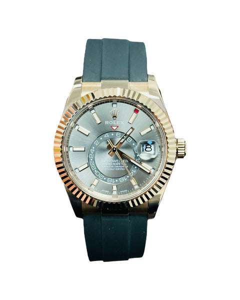 Rolex Sky-Dweller 326235 18k EverRose Gold Rhodium Dial 42