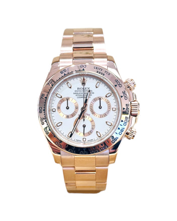 Rolex Daytona Ivory 116505 18K Rose Gold Cosmograph Oyster BOX/PAPERS - Diamonds East Intl.