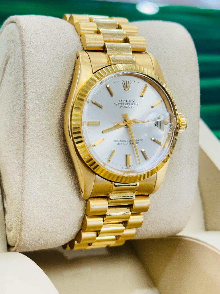 Rolex Datejust 31mm MIDSIZE 6827 18K Yellow Gold President