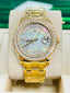 Rolex Day-Date Masterpiece 18948 Factory Tahitian Diamond Jubilee Mother Of Pearl Dial & Factory Diamond Bezel Watch MINT
