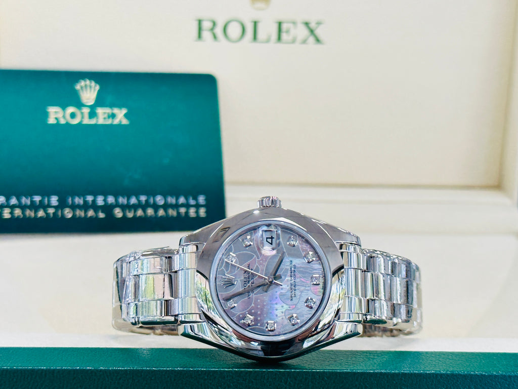 Rolex Lady-Datejust Pearlmaster 81209 Factory Goldust Dream mother of pearl dial Unworn - Diamonds East Intl.