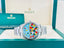 Rolex Oyster Perpetual 124300 41 AFTERMARKET Turquoise blue Celebration Motif Dial B/P PreOwned - Diamonds East Intl.
