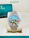 Rolex Oyster Perpetual 124300 41 AFTERMARKET Turquoise blue Celebration Motif Dial B/P PreOwned - Diamonds East Intl.