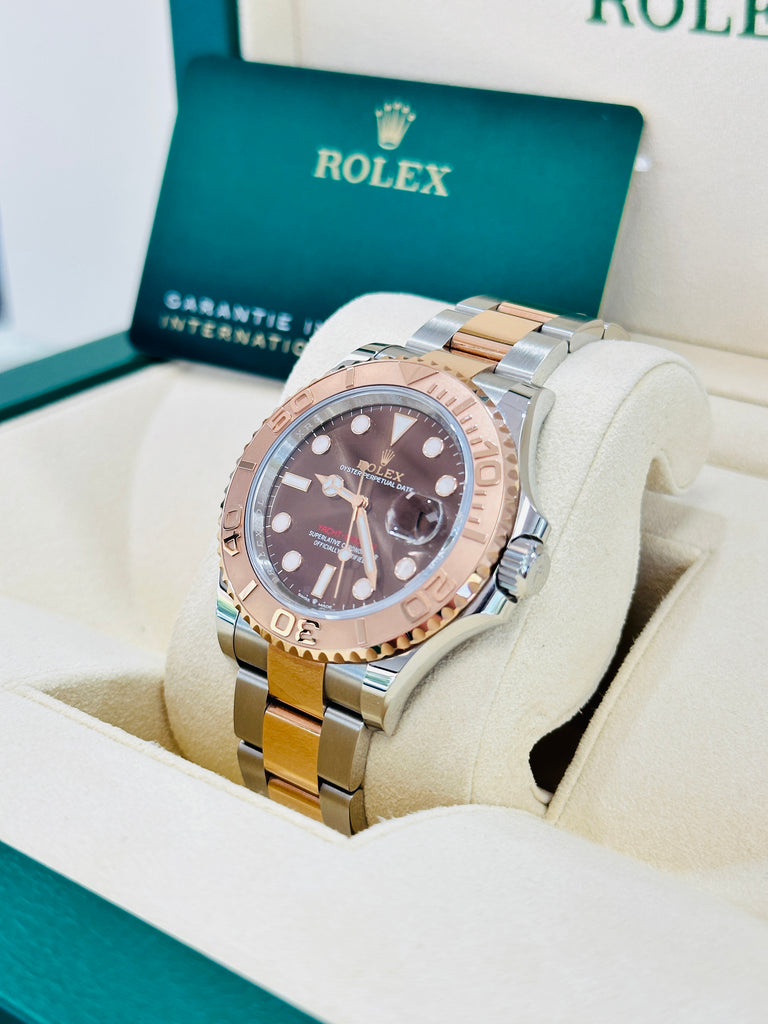Rolex Yacht-Master 40 126621 EveryRose And Steel Chocolate Dial PreOwned Box and Papers - Diamonds East Intl.