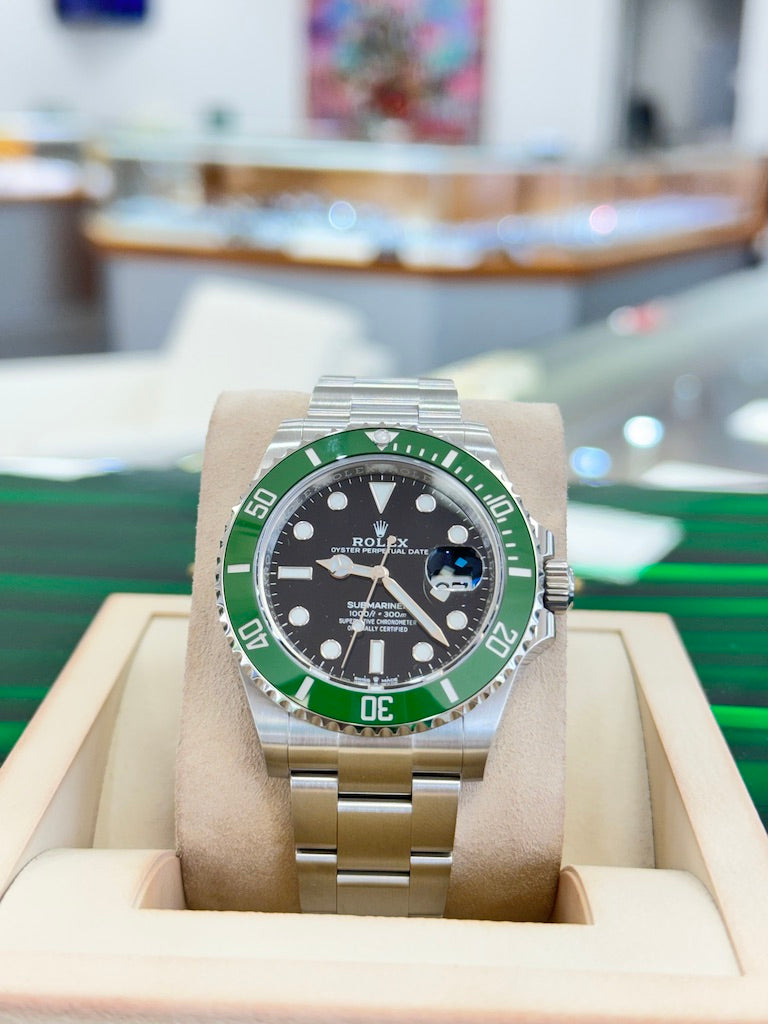 Rolex Submariner 126610LV Date 2023 Green Bezel MK2 Kermit  box and papers Unworn - Diamonds East Intl.