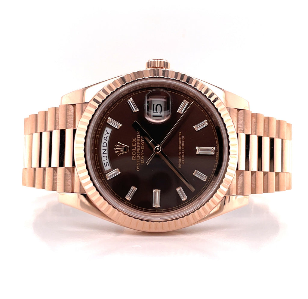 Rose Chocolate Day Date 2021 Rolex Day-Date 40 228235 Rose Gold