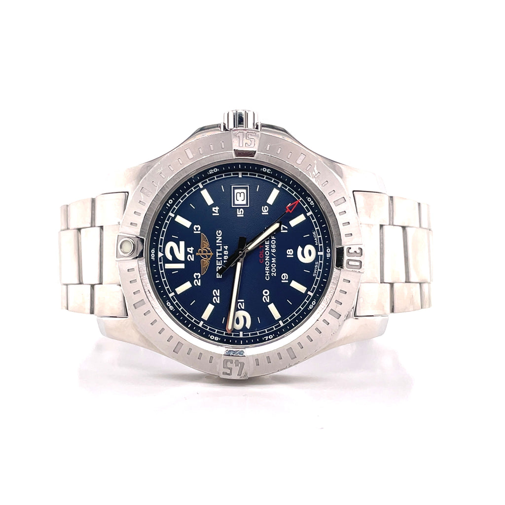 Breitling Colt Blue Dial Stainless Steel A74388 Box and Papers PreOwned - Diamonds East Intl.