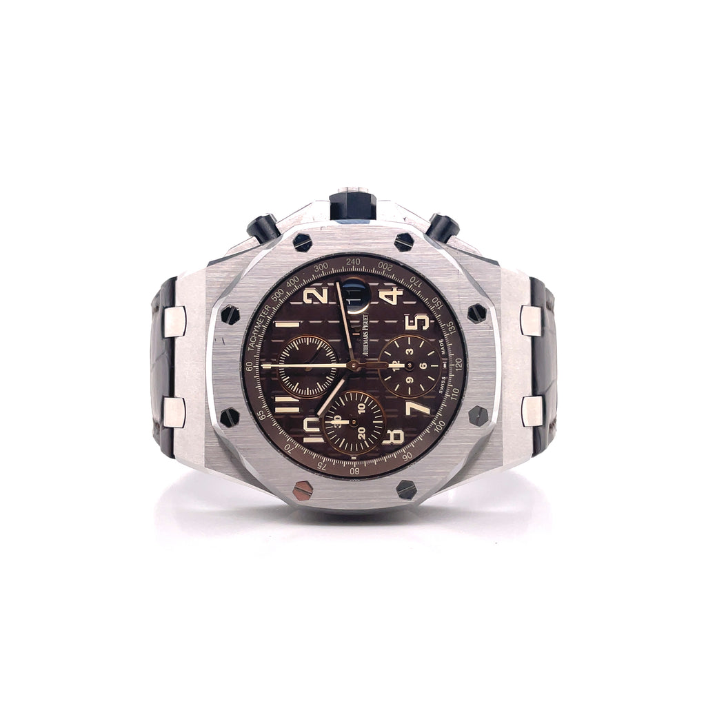 Audemars Piguet Royal Oak Offshore Chronograph Havana Dial  26470ST.OO.A820CR.01 PreOwned Box and Papers - Diamonds East Intl.