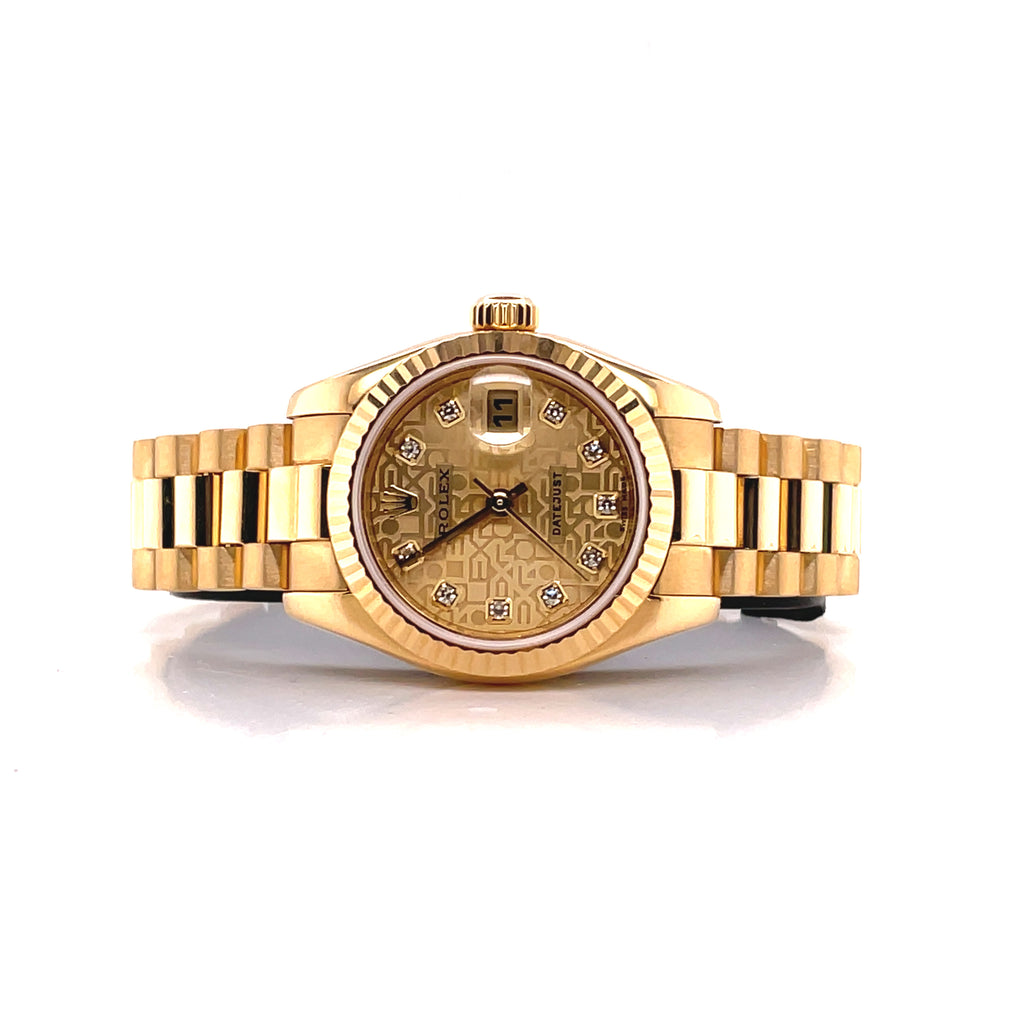 18ct gold rolex ladies watch Clearance