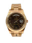 Rolex Day-Date II Rose Gold Chocolate Roman Dial 41MM 218235
