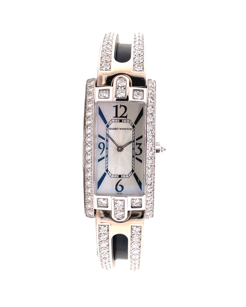 Harry Winston Avenue 330LQW 18k White Gold With Factory Harry Winston Avenue 330LQW 18k White Gold With Factory