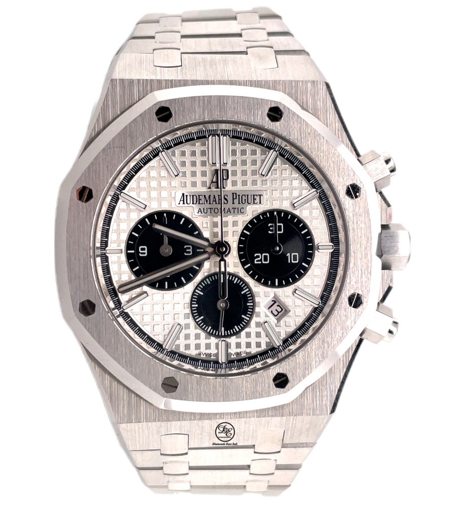 Audemars Piguet 26331ST.OO.1220ST.03 Royal Oak Chronograph White Panda Dial Box and Papers PreOwned - Diamonds East Intl.