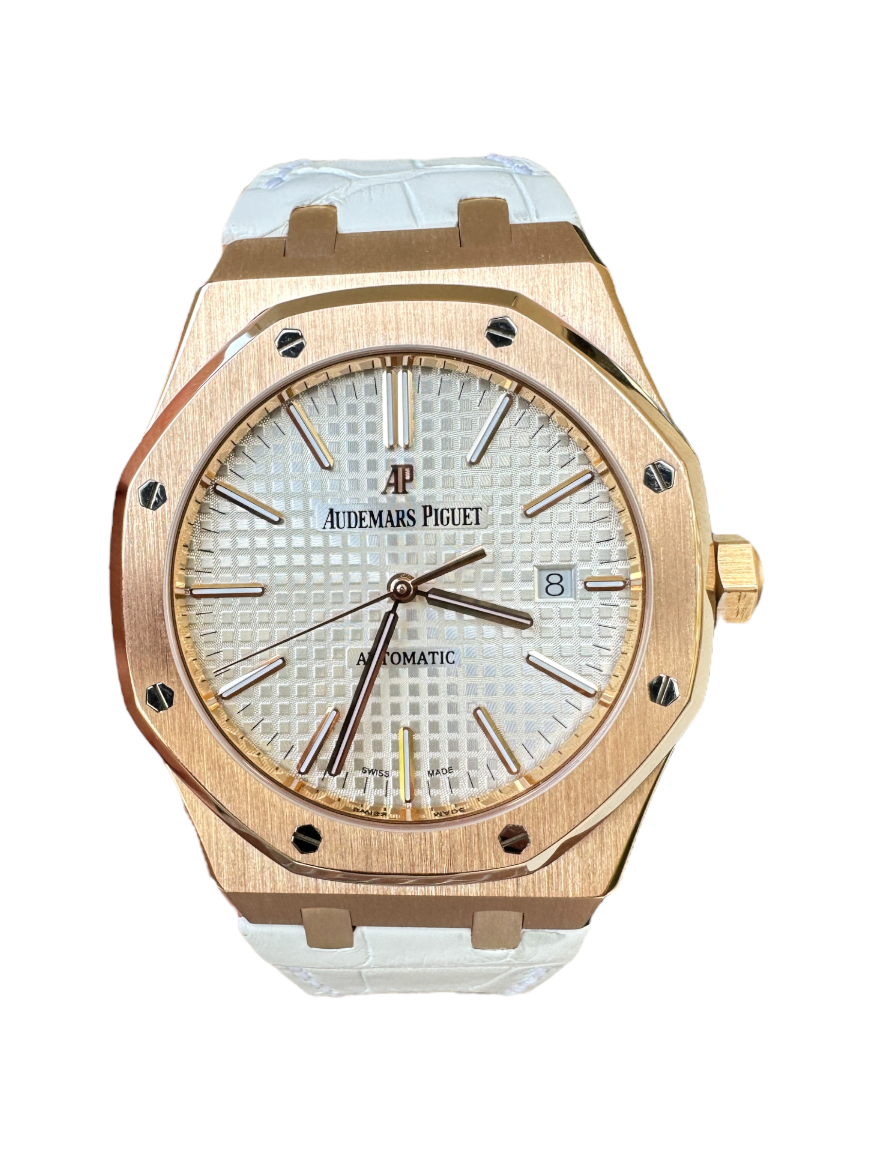 Audemars Piguet Royal Oak 41 Selfwinding Rose Gold 15400 Silver Dial Preowned