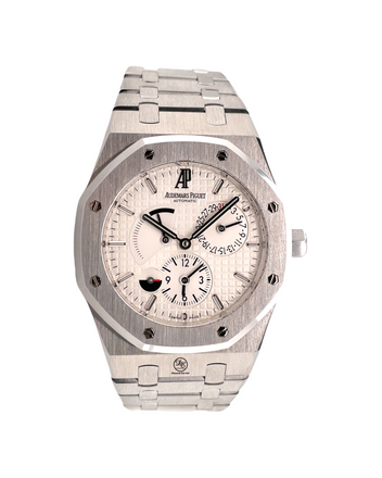 Audemars Piguet Royal Oak Dual Time 26120ST.OO.1220ST.01 White Dial Box and Papers PreOwned - Diamonds East Intl.